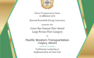 PWT’s Propane Fleet Wins Green Bus Fleet Award