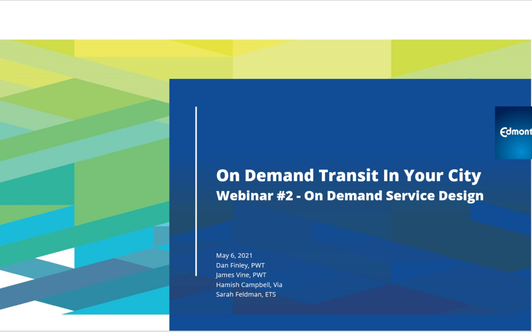 On-Demand Transit in your City: Service Design and Operations